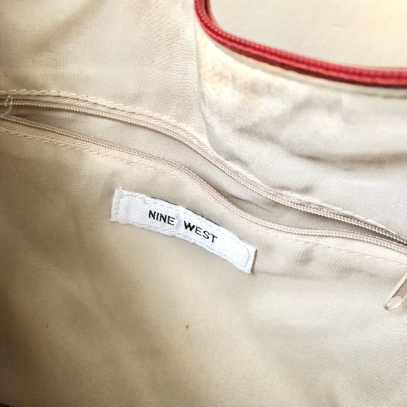 Nine West Brick Red Zip Up Shoulder Bag - Picture 8 of 10